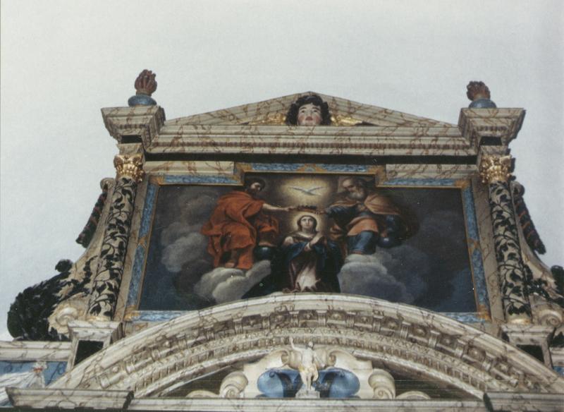 tableau : Couronnement de la Vierge par la Sainte Trinité, vue générale