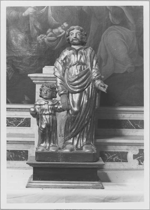 statuette : saint Joseph et l'Enfant Jésus, vue générale - © Ministère de la Culture (France), Médiathèque du patrimoine et de la photographie, diffusion RMN-GP