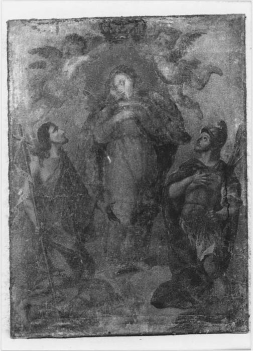 tableau : Vierge entourée par saint Jean-Baptiste et saint Julien, vue générale - © Ministère de la Culture (France), Médiathèque du patrimoine et de la photographie, diffusion RMN-GP