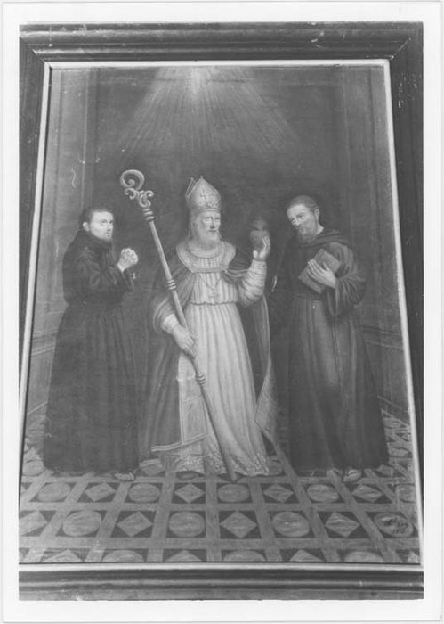 tableau : saint Augustin entouré de deux moines, vue générale - © Ministère de la Culture (France), Médiathèque du patrimoine et de la photographie, diffusion RMN-GP