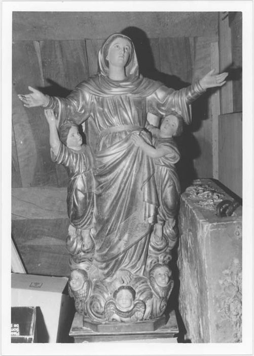 statue de procession : Vierge en gloire, vue générale