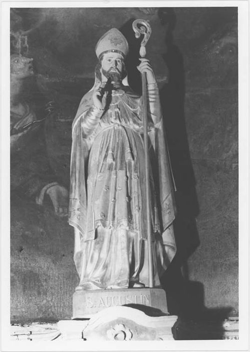 Statue (petite nature) : saint Augustin