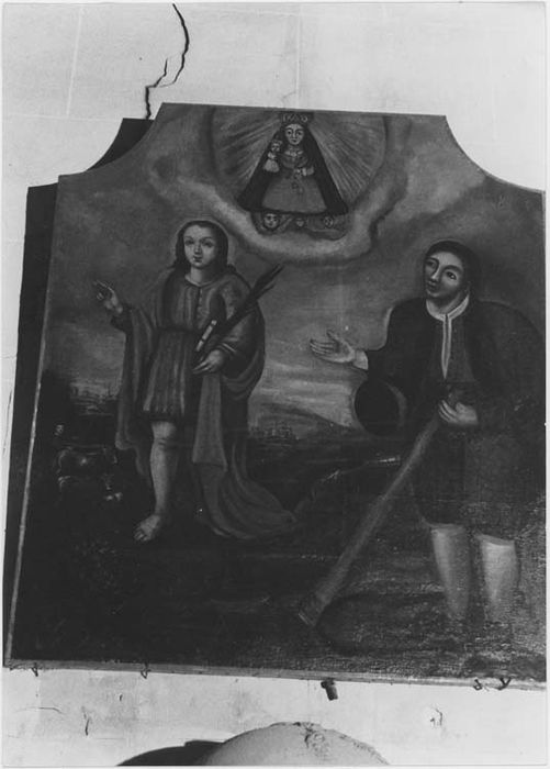 tableau : saint Pancrace et saint Isidore entourant la Vierge (Notre Dame de Laghet), vue générale - © Ministère de la Culture (France), Médiathèque du patrimoine et de la photographie, diffusion RMN-GP