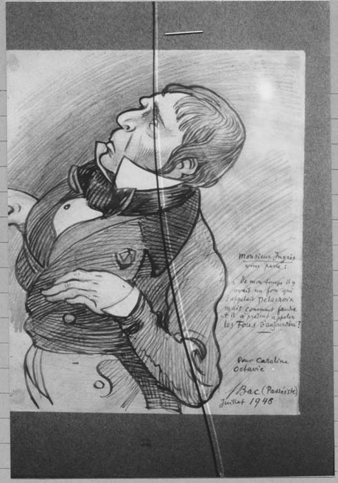 Dessin (caricature) : Monsieur Ingres, vue générale