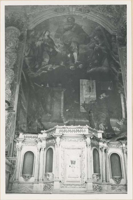 tableau : le Christ en gloire entre la Vierge et saint bernardin - © Ministère de la Culture (France), Médiathèque du patrimoine et de la photographie, diffusion GrandPalaisRmn Photo