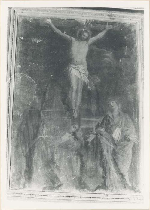 tableau : la Crucifixion avec la Madeleine aux pieds de la Croix - © Ministère de la Culture (France), Médiathèque du patrimoine et de la photographie, diffusion GrandPalaisRmn Photo