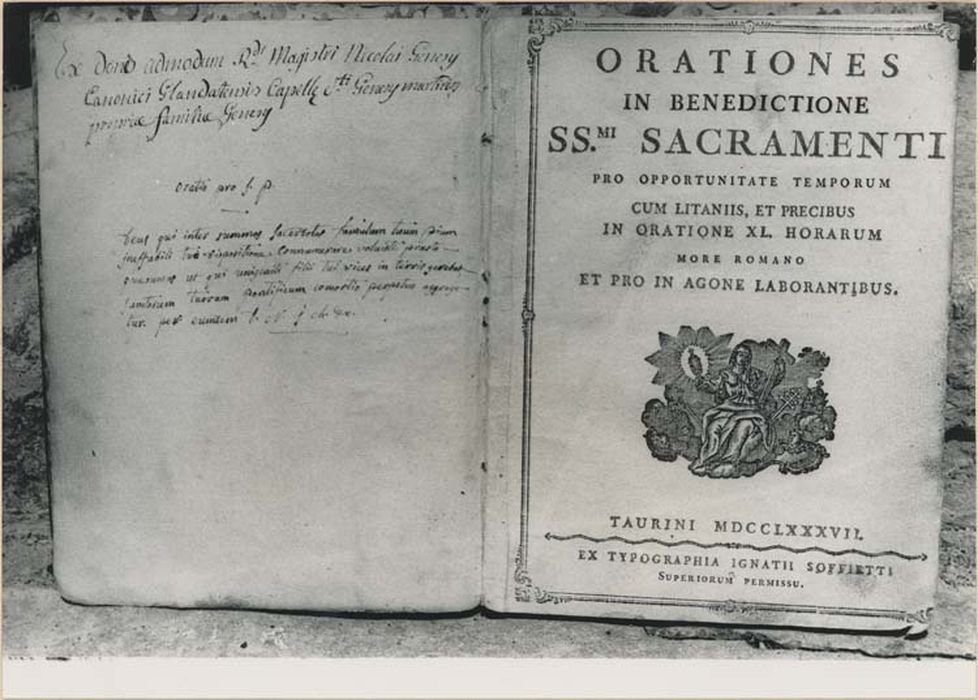 livre de prières pour la bénédiction du saint sacrement