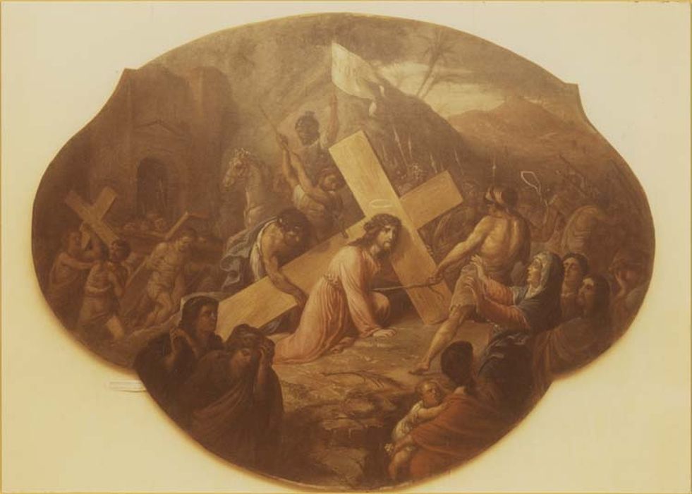 tableau, cadre : Jésus tombant sous la croix - © Ministère de la Culture (France), Médiathèque du patrimoine et de la photographie, diffusion GrandPalaisRmn Photo