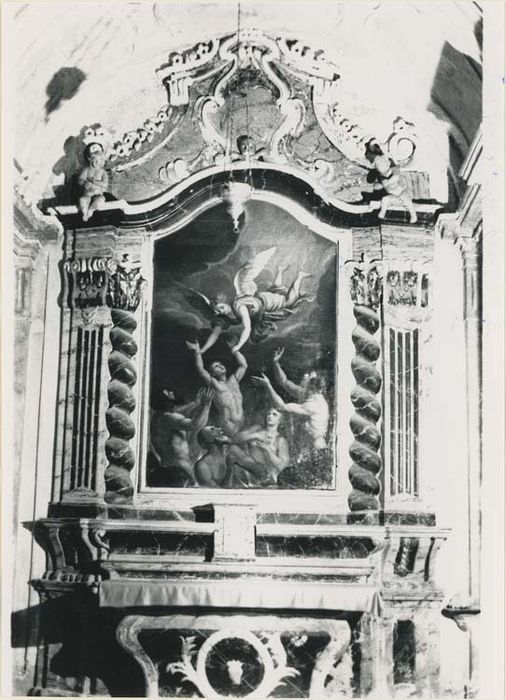 autel, retable, tableau et cadre : les Ames du Purgatoire