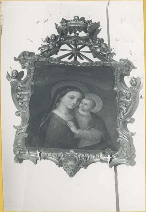 tableau et cadre : Vierge à l'Enfant