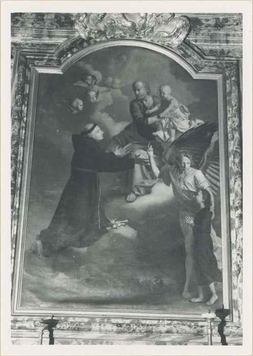 autel, retable, tableau : Saint Joseph, l'Enfant Jésus, l'Ange gardien et saint Antoine de Padoue