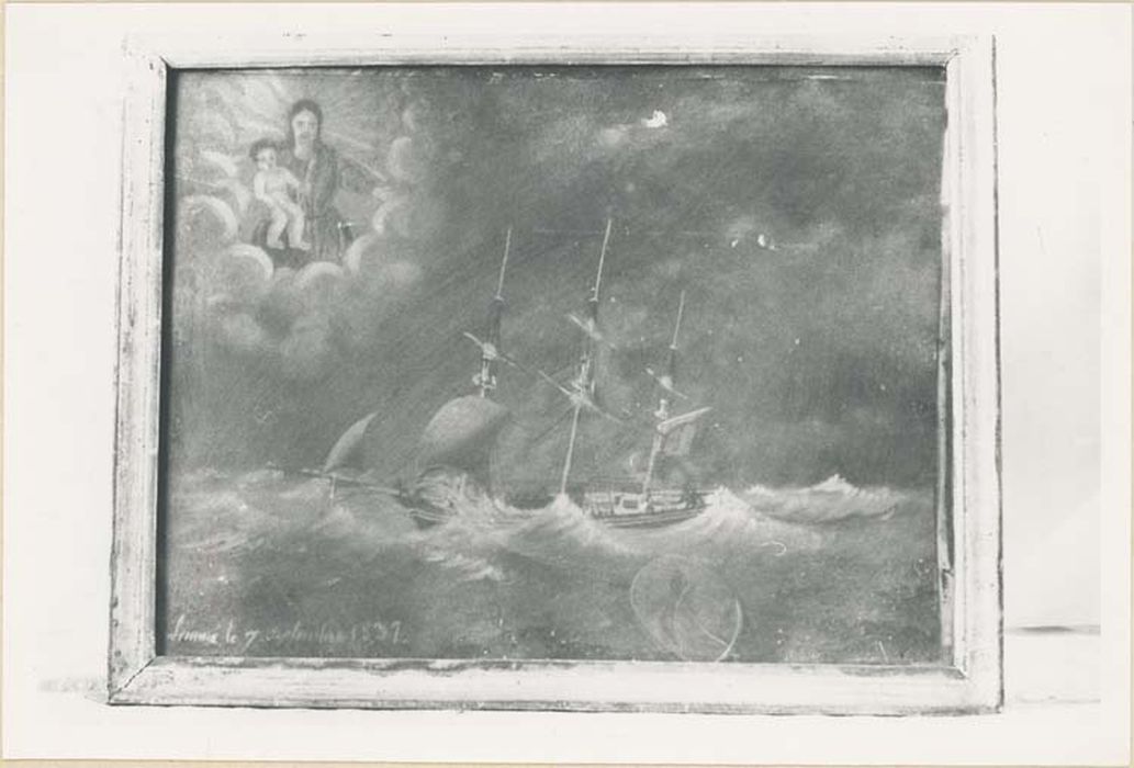 tableau ex-voto : Barque dans la tempête - © Ministère de la Culture (France), Médiathèque du patrimoine et de la photographie, diffusion GrandPalaisRmn Photo