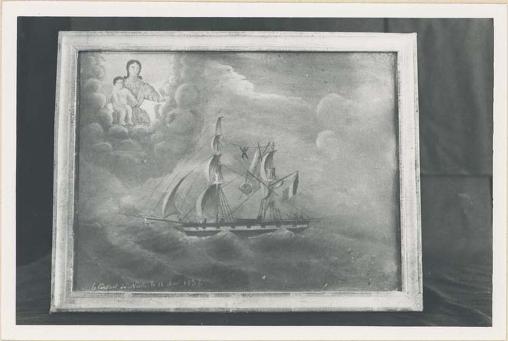 tableau ex-voto : un Bateau sur la mer - © Ministère de la Culture (France), Médiathèque du patrimoine et de la photographie, diffusion GrandPalaisRmn Photo