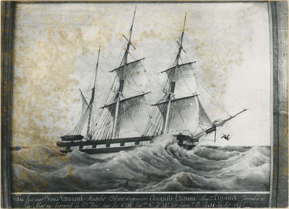 tableau ex-voto : Bateau sur la mer démontée - © Ministère de la Culture (France), Médiathèque du patrimoine et de la photographie, diffusion GrandPalaisRmn Photo