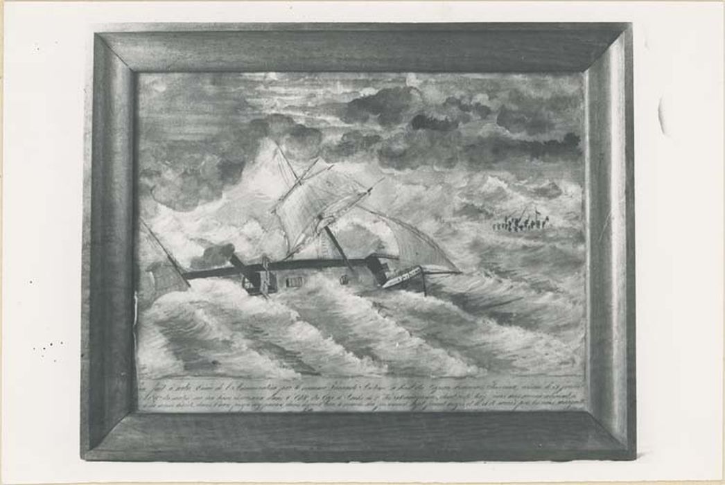 tableau ex-voto : Bateau enfoncé dans la tempête - © Ministère de la Culture (France), Médiathèque du patrimoine et de la photographie, diffusion GrandPalaisRmn Photo