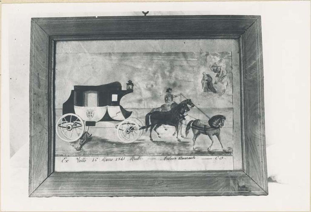 tableau ex-voto : Homme écrasé par une voiture à chevaux - © Ministère de la Culture (France), Médiathèque du patrimoine et de la photographie, diffusion GrandPalaisRmn Photo