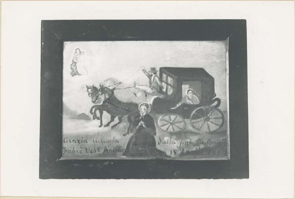 tableau ex-voto : Voiture à chevaux - © Ministère de la Culture (France), Médiathèque du patrimoine et de la photographie, diffusion GrandPalaisRmn Photo