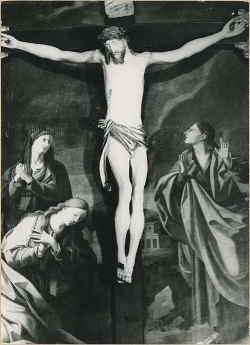 retable, tableau : la Crucifixion