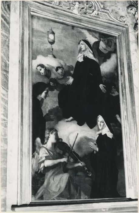 tableau, cadre : le Ravissement de sainte Julienne du Mont-Cornillon - © Ministère de la Culture (France), Médiathèque du patrimoine et de la photographie, diffusion GrandPalaisRmn Photo