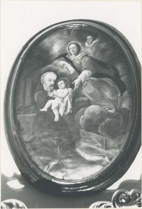 tableau, cadre : Vierge donnant l'Enfant Jésus à un saint Franciscain - © Ministère de la Culture (France), Médiathèque du patrimoine et de la photographie, diffusion GrandPalaisRmn Photo