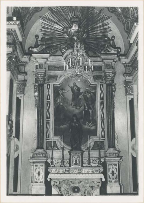 autel, retable, tableau : le Coeur immaculé de Marie