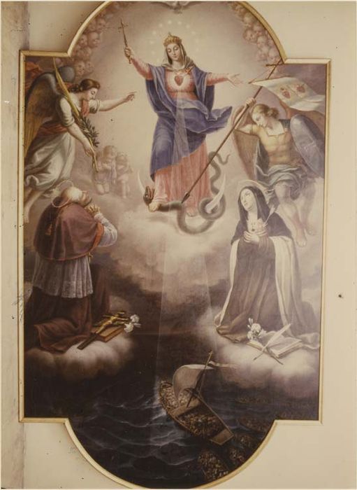 autel, retable, tableau : le Coeur immaculé de Marie