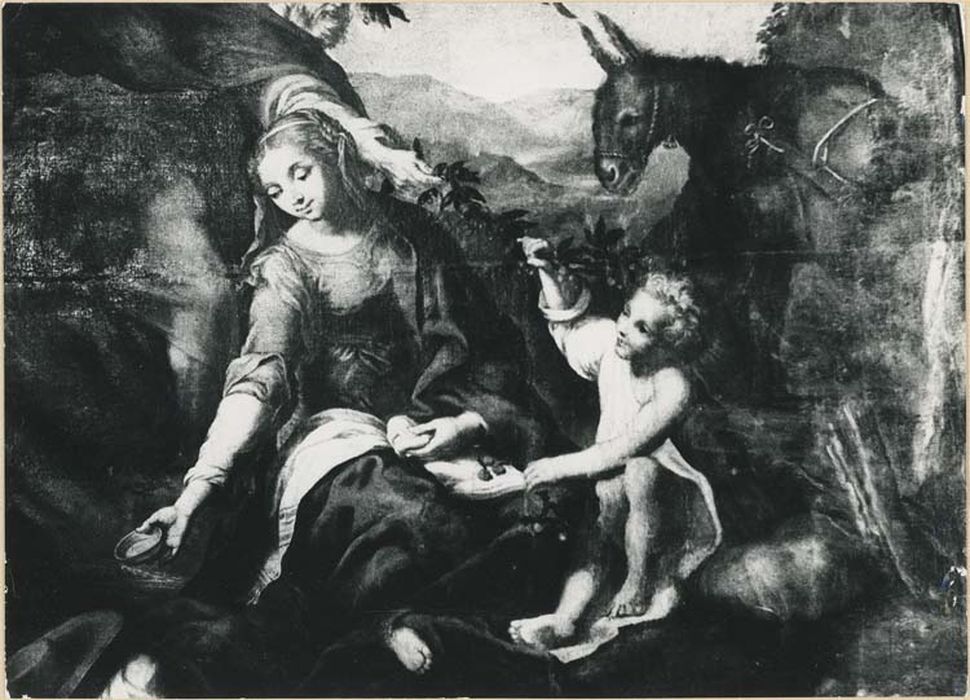 tableau : le Repos de la Sainte Famille