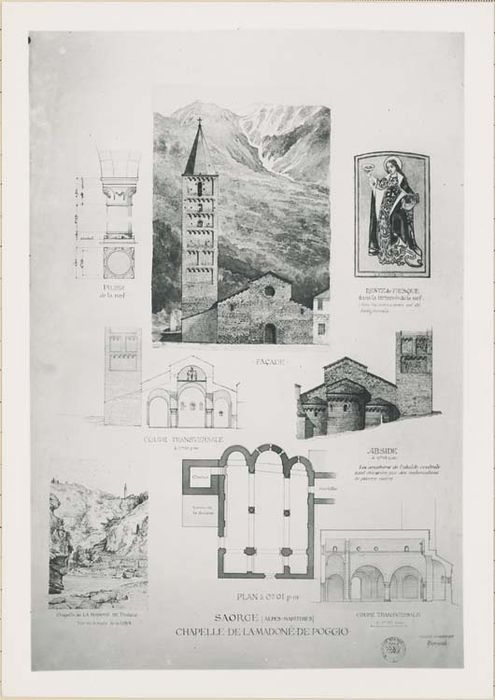 peintures monumentales : Vierge à l'Enfant, Ange et Vierge de l'Annonciation, Saint Roch et saint Christophe