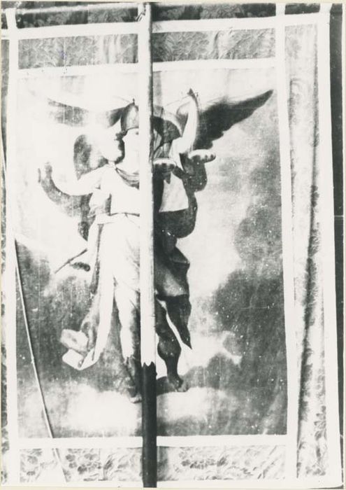 bannière de procession, 2 tableaux : la Nativité de la Vierge, saint Michel archange - © Ministère de la Culture (France), Médiathèque du patrimoine et de la photographie, diffusion GrandPalaisRmn Photo