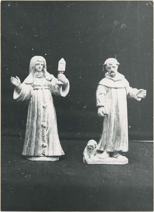 tabernacle, statuette : Sainte Claire, groupe sculpté : Saint Dominique avec un chien couché - © Ministère de la Culture (France), Médiathèque du patrimoine et de la photographie, diffusion GrandPalaisRmn Photo