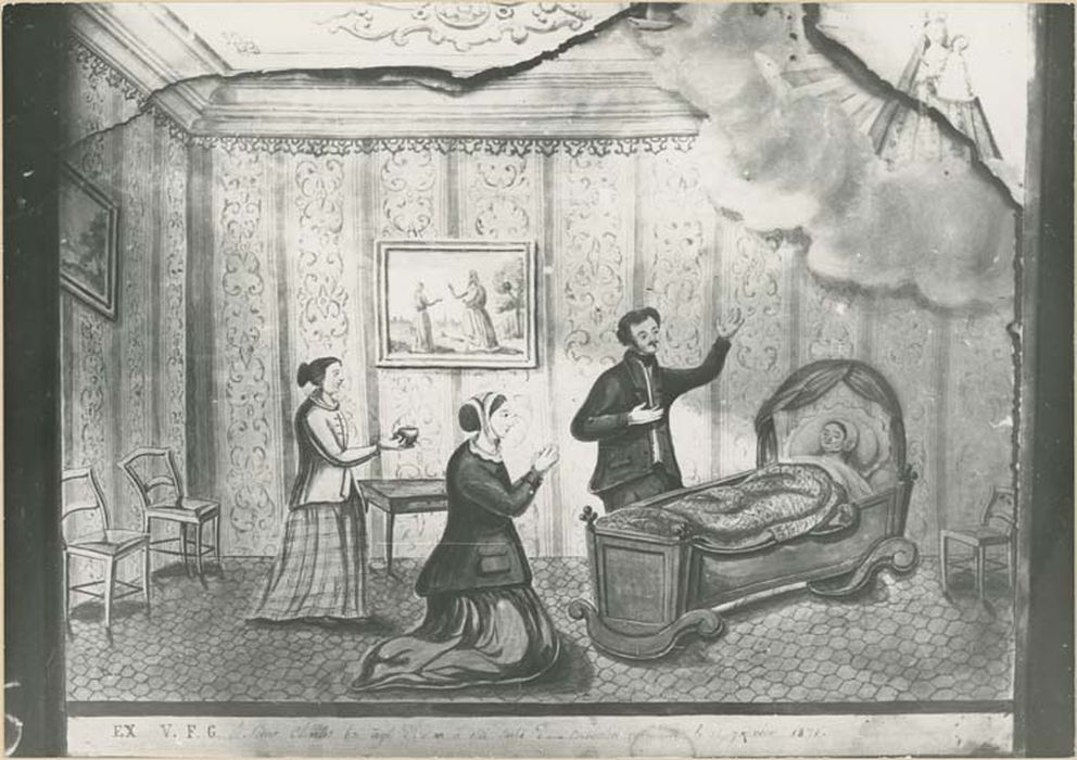 tableau ex-voto : Chambre d'un enfant malade - © Ministère de la Culture (France), Médiathèque du patrimoine et de la photographie, diffusion GrandPalaisRmn Photo