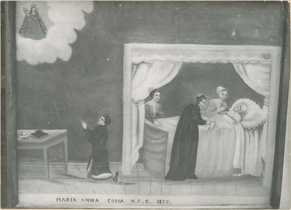 tableau ex-voto : Guérison d'un prêtre malade - © Ministère de la Culture (France), Médiathèque du patrimoine et de la photographie, diffusion GrandPalaisRmn Photo