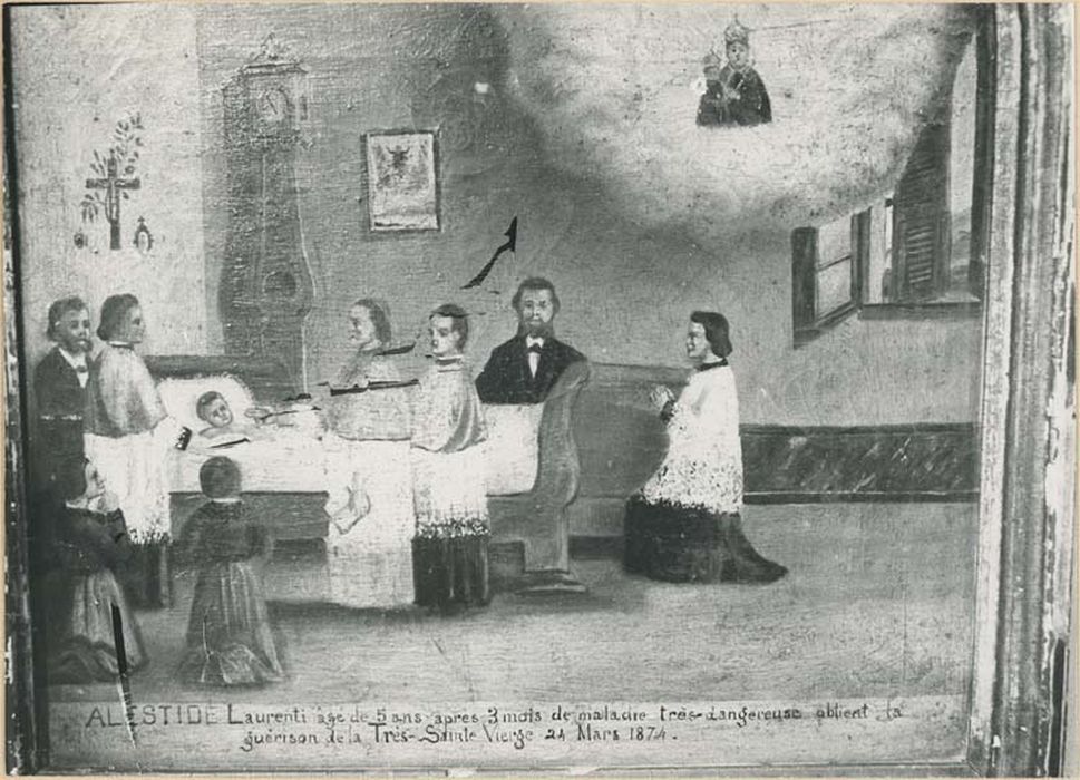 tableau ex-voto : Chambre d'un enfant malade - © Ministère de la Culture (France), Médiathèque du patrimoine et de la photographie, diffusion GrandPalaisRmn Photo