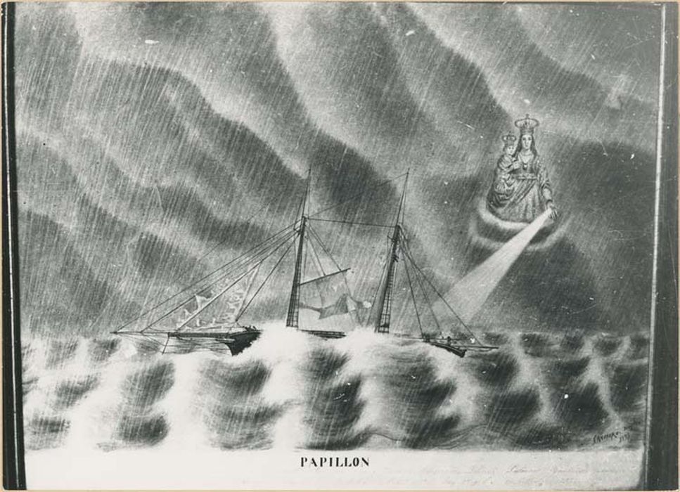 tableau ex-voto : Bateau 'Papillon' dans la tempête - © Ministère de la Culture (France), Médiathèque du patrimoine et de la photographie, diffusion GrandPalaisRmn Photo