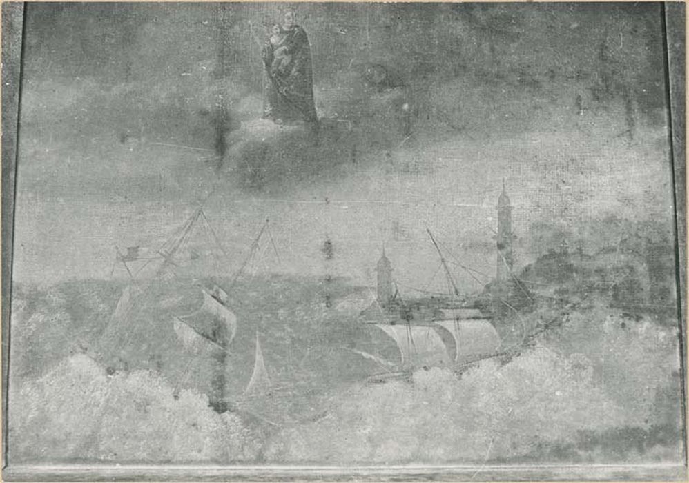 tableau ex-voto : Bateaux assaillis par les vagues à l'entrée d'un port - © Ministère de la Culture (France), Médiathèque du patrimoine et de la photographie, diffusion GrandPalaisRmn Photo