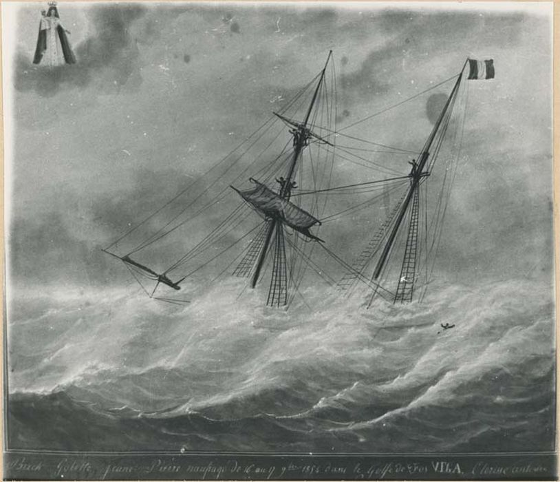 tableau ex-voto : Bateau dans la tempête - © Ministère de la Culture (France), Médiathèque du patrimoine et de la photographie, diffusion GrandPalaisRmn Photo