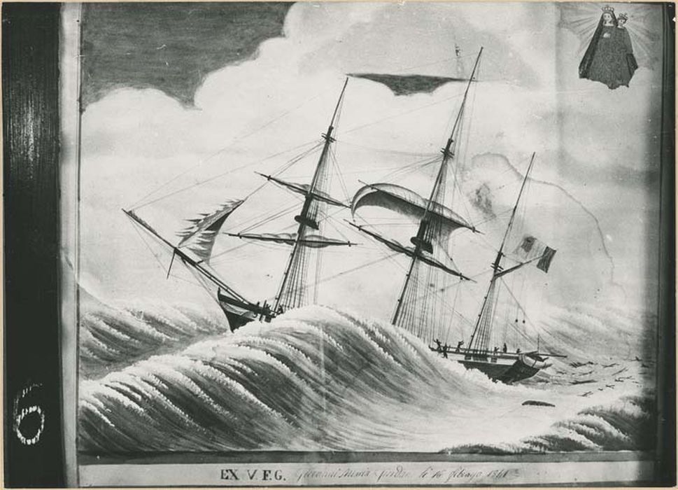 tableau ex-voto : Bateau dans la tempête - © Ministère de la Culture (France), Médiathèque du patrimoine et de la photographie, diffusion GrandPalaisRmn Photo