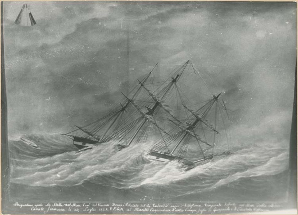 tableau ex-voto : Bateau dans la tempête - © Ministère de la Culture (France), Médiathèque du patrimoine et de la photographie, diffusion GrandPalaisRmn Photo