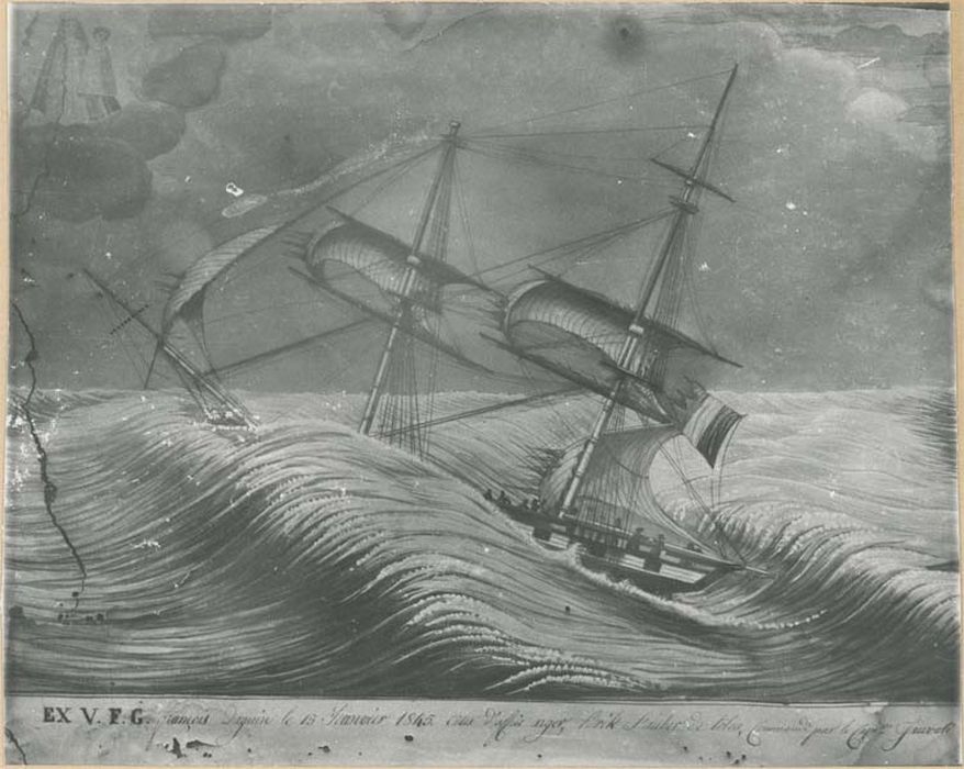 tableau ex-voto : Bateau dans la tempête - © Ministère de la Culture (France), Médiathèque du patrimoine et de la photographie, diffusion GrandPalaisRmn Photo