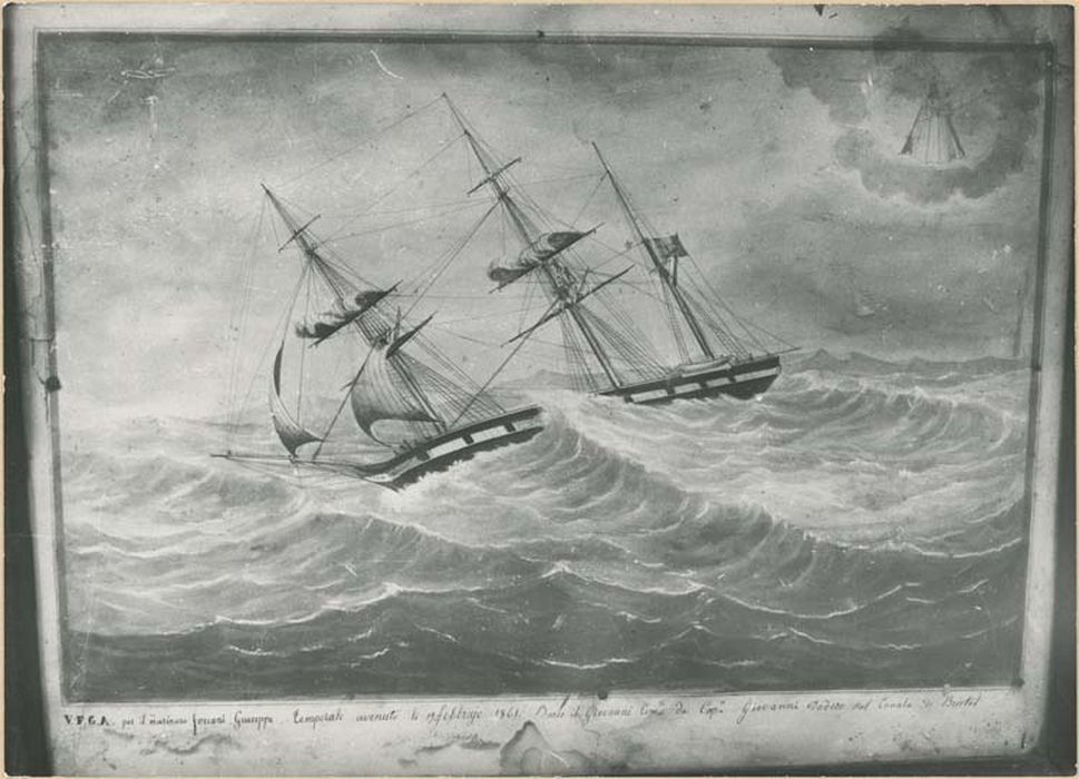 tableau ex-voto : Bateau dans la tempête - © Ministère de la Culture (France), Médiathèque du patrimoine et de la photographie, diffusion GrandPalaisRmn Photo