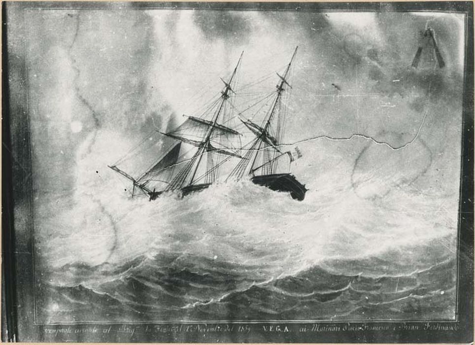 tableau ex-voto : Bateau dans la tempête - © Ministère de la Culture (France), Médiathèque du patrimoine et de la photographie, diffusion GrandPalaisRmn Photo