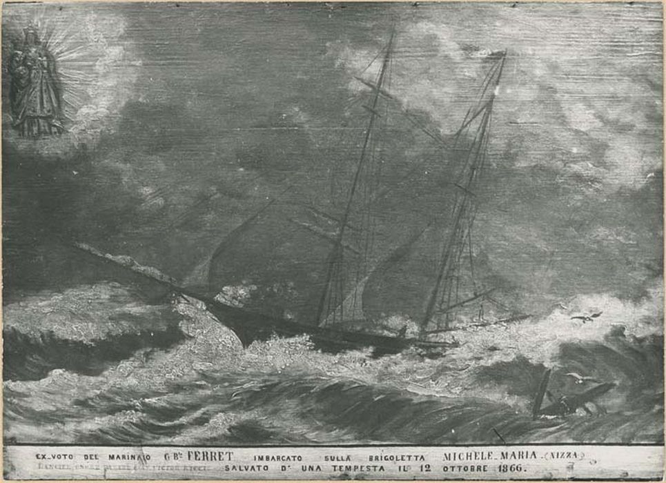 tableau ex-voto : Bateau dans la tempête - © Ministère de la Culture (France), Médiathèque du patrimoine et de la photographie, diffusion GrandPalaisRmn Photo