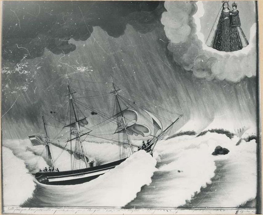 tableau ex-voto : Bateau dans la tempête - © Ministère de la Culture (France), Médiathèque du patrimoine et de la photographie, diffusion GrandPalaisRmn Photo