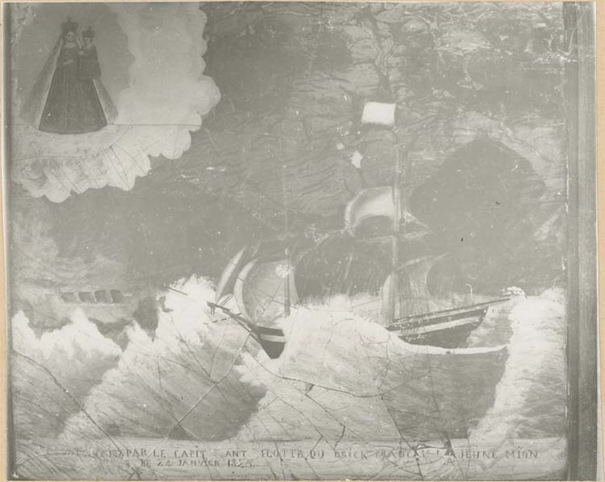 tableau ex-voto : Bateau dans la tempête - © Ministère de la Culture (France), Médiathèque du patrimoine et de la photographie, diffusion GrandPalaisRmn Photo