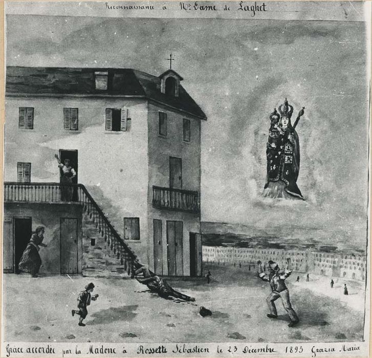 tableau ex-voto : Chute dans un escalier - © Ministère de la Culture (France), Médiathèque du patrimoine et de la photographie, diffusion GrandPalaisRmn Photo