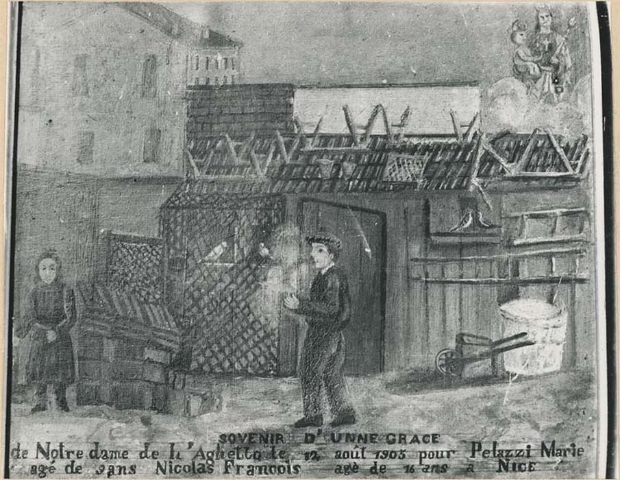 tableau ex-voto : Accident sur un chantier - © Ministère de la Culture (France), Médiathèque du patrimoine et de la photographie, diffusion GrandPalaisRmn Photo