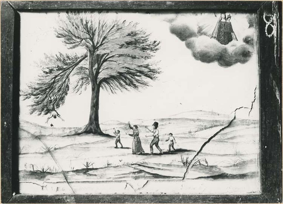 tableau ex-voto : Jeune homme tombant d'un arbre - © Ministère de la Culture (France), Médiathèque du patrimoine et de la photographie, diffusion GrandPalaisRmn Photo