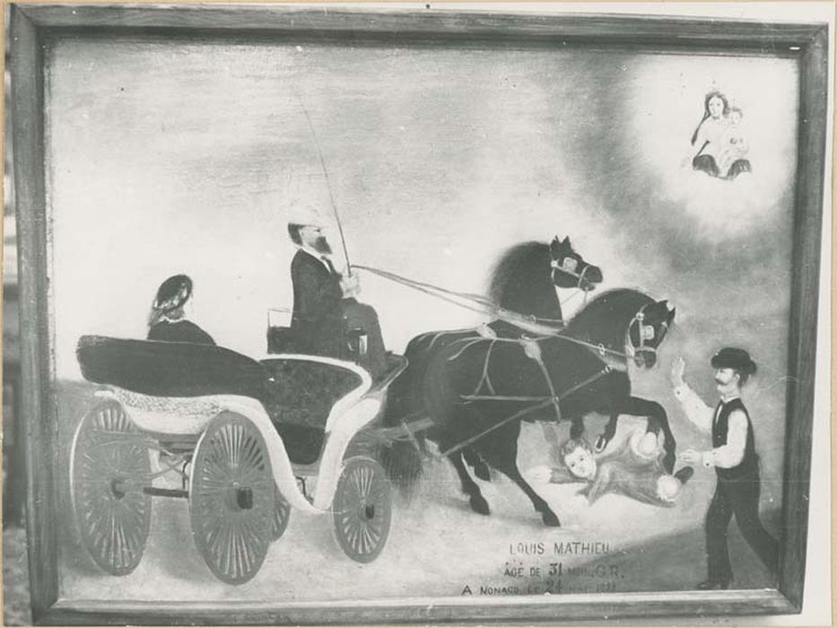 tableau ex-voto : Enfant sous les pattes d'un cheval - © Ministère de la Culture (France), Médiathèque du patrimoine et de la photographie, diffusion GrandPalaisRmn Photo