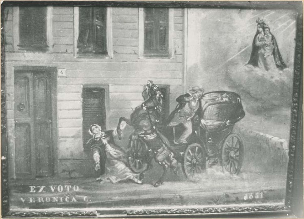 tableau ex-voto : Cheval emballé dans une rue - © Ministère de la Culture (France), Médiathèque du patrimoine et de la photographie, diffusion GrandPalaisRmn Photo