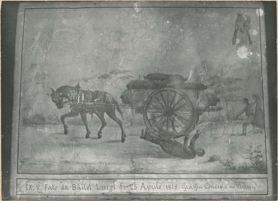 tableau ex-voto : Homme tombant d'une charrette - © Ministère de la Culture (France), Médiathèque du patrimoine et de la photographie, diffusion GrandPalaisRmn Photo